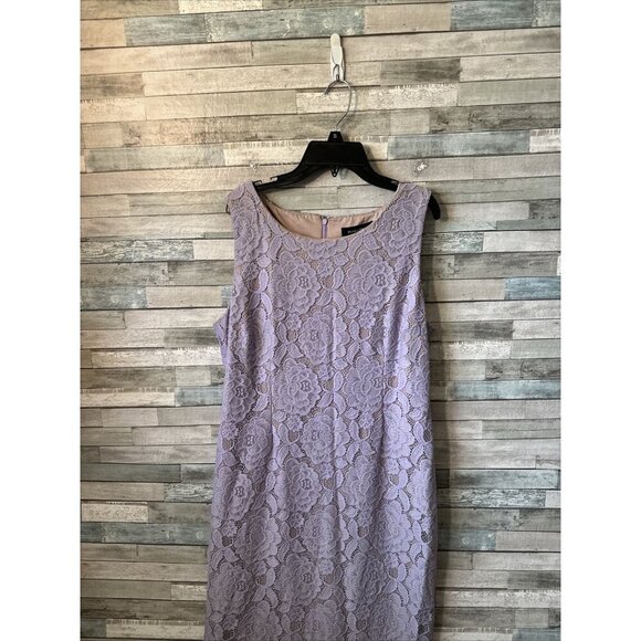 Women’s Ivanka Trump Dress Floral Lavender Purple Plus Size 16 - Picture 2 of 16